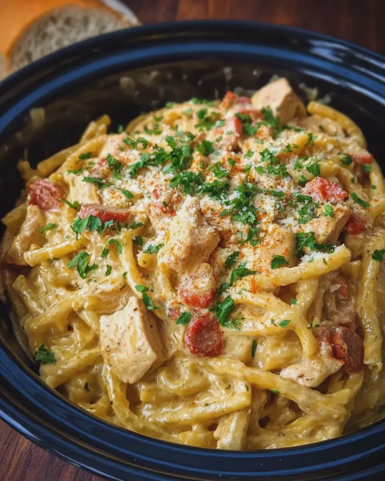 Slow Cooker Cajun Chicken Alfredo