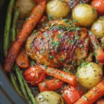 Slow Cooker Honey Garlic Chicken and Veggies