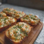 Cheesy Garlic Shrimp Toast