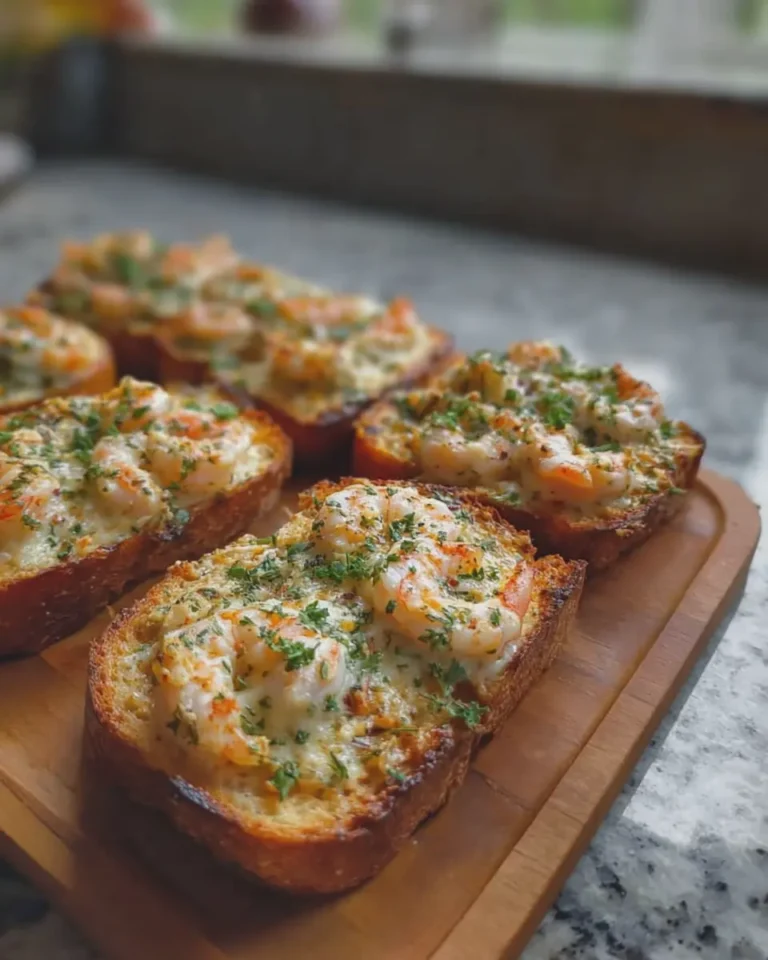 Cheesy Garlic Shrimp Toast