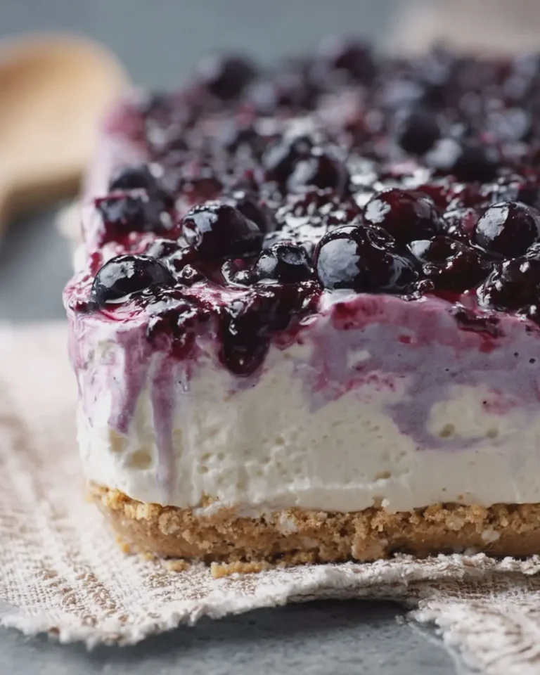 Creamy No Bake Blueberry Delight