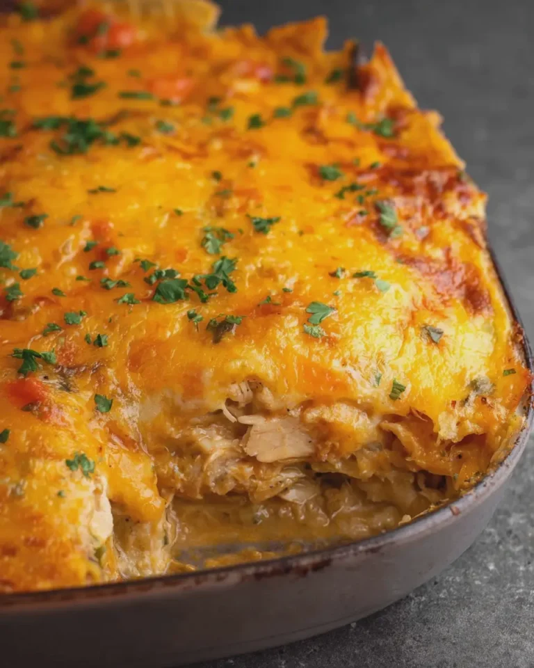 Cheesy Chicken Tortilla Casserole