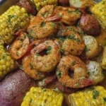 Garlic Butter Shrimp Boil Tray