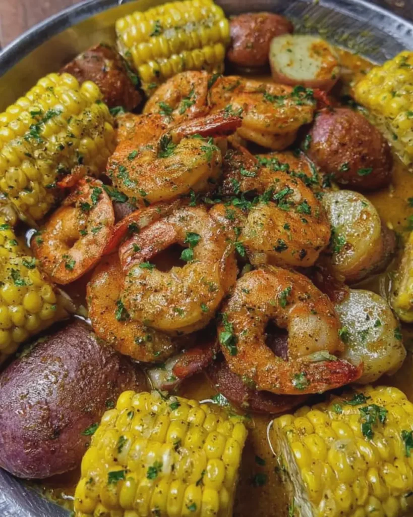 Garlic Butter Shrimp Boil Tray
