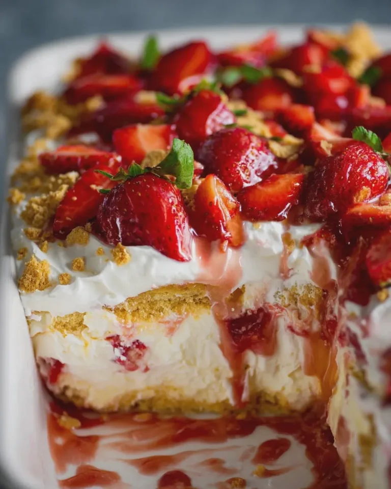 No Bake Strawberry Shortcake Lush