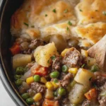 Slow Cooker Amish Beef Pot Pie