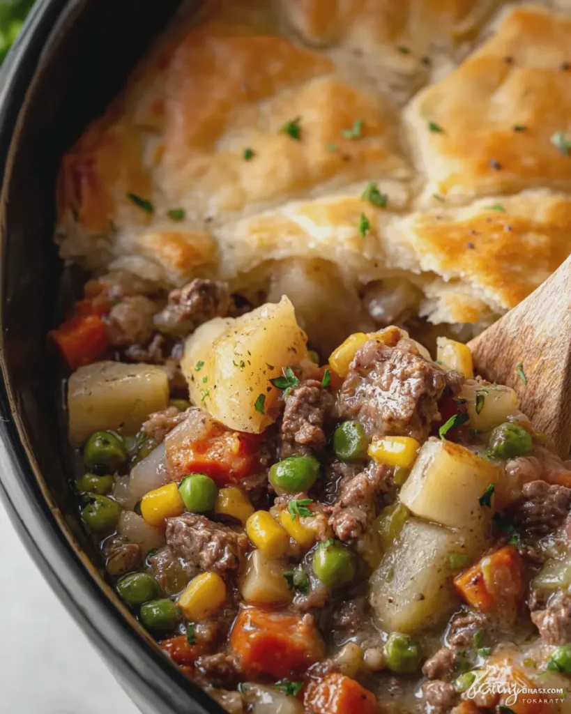 Slow Cooker Amish Beef Pot Pie