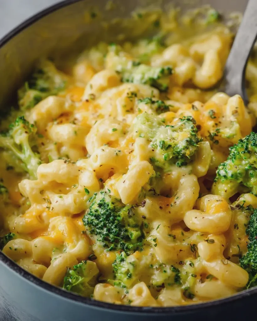 Easy & High Protein Broccoli Cheddar Mac and Cheese