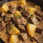 Slow Cooker Creamy Beef Tips and Potatoes