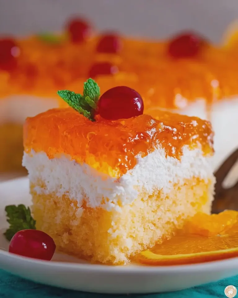 Orange Jello Poke Cake
