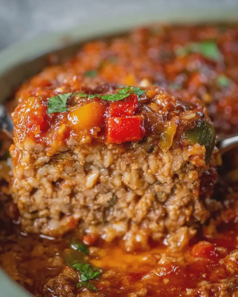 Slow Cooker Stuffed Pepper Meatloaf