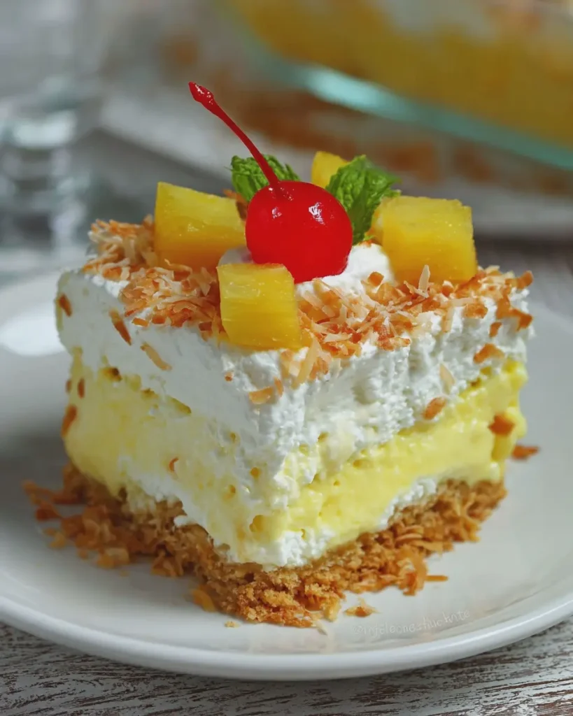 No-Bake Pineapple Cream Dessert