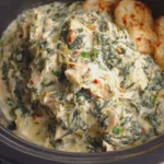 Spinach Artichoke Chicken Dump Crockpot