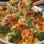 Garlic Parmesan Chicken and Broccoli Bake
