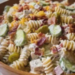 Dill Pickle Turkey Bacon Ranch Pasta Salad