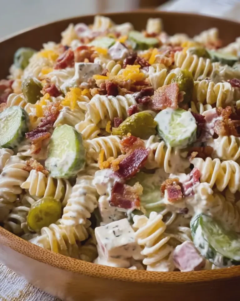 Dill Pickle Turkey Bacon Ranch Pasta Salad
