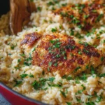 Creamy Garlic Parmesan Chicken and Rice