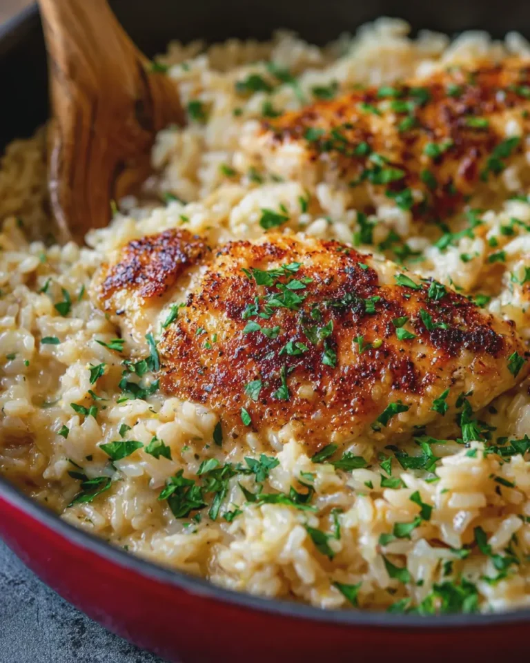 Creamy Garlic Parmesan Chicken and Rice