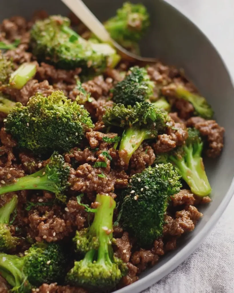 Ground Beef and Broccoli
