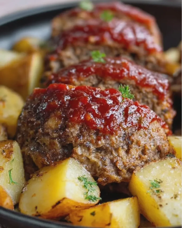 Slow Cooker Meatloaf Patties and Potatoes