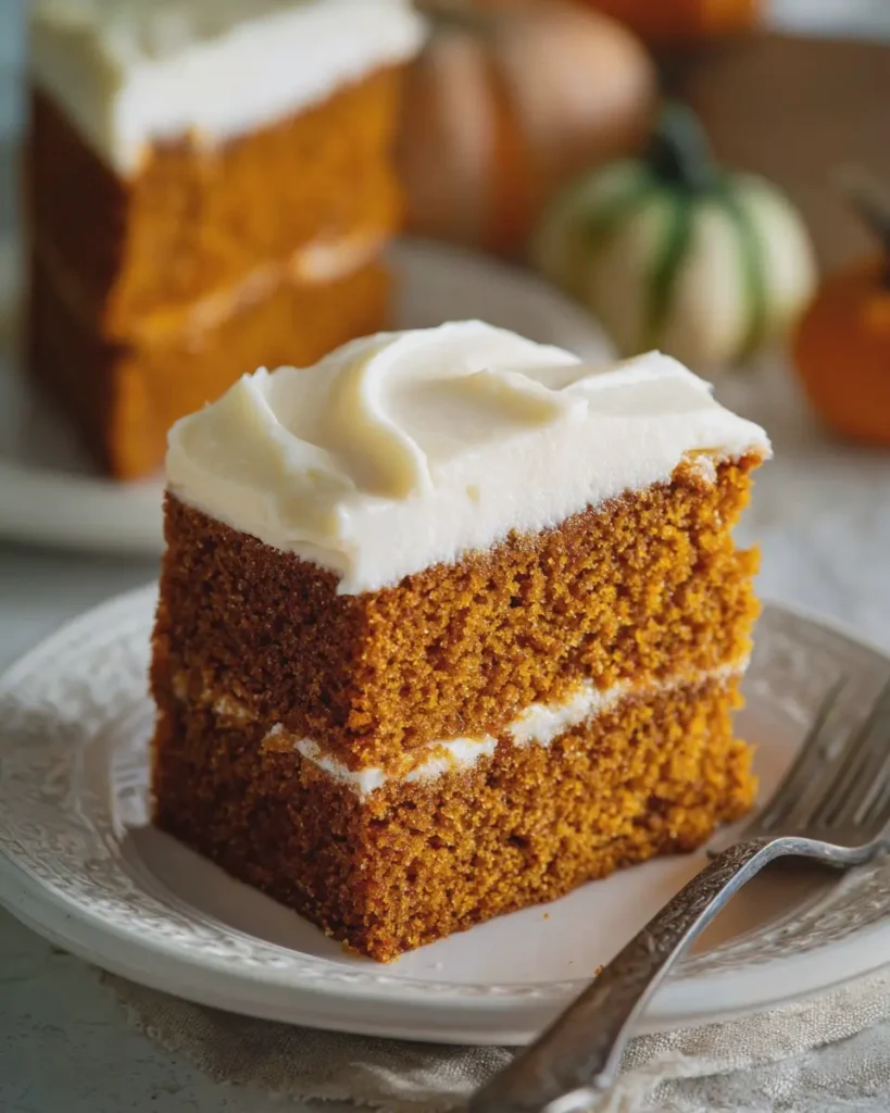 Easy Pumpkin Cake with Cream Cheese Frosting