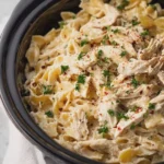 Crockpot Creamy Chicken Pasta