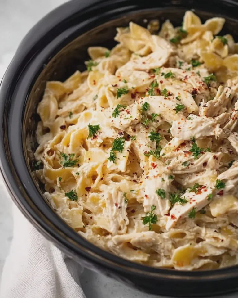 Crockpot Creamy Chicken Pasta