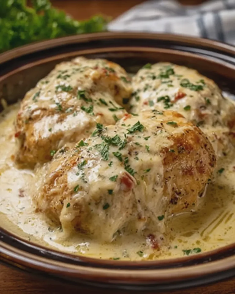 Slow Cooker Creamy Mozzarella Chicken