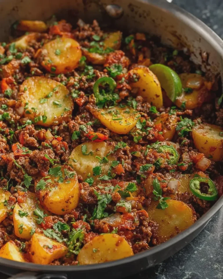 Mexican Ground Beef and Potato Skillet
