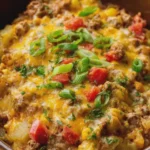 Crockpot Creamy Taco Potato Casserole