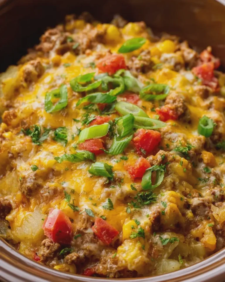 Crockpot Creamy Taco Potato Casserole