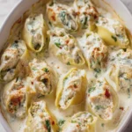 Garlic Alfredo Chicken Stuffed Shells