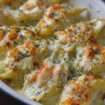 Creamy Shrimp Stuffed Shells with Garlic Parmesan Sauce