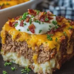 Cheesy Loaded Meatloaf Casserole