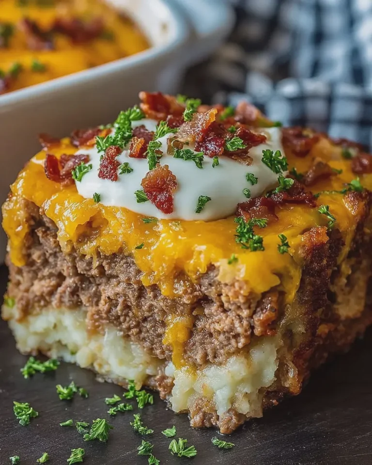 Cheesy Loaded Meatloaf Casserole