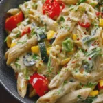 Creamy Veggie White Sauce Penne