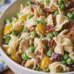 Cheap, Easy & High Protein Creamy Pea Pasta Salad