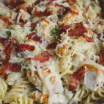 Chicken Turkey Bacon Alfredo Casserole