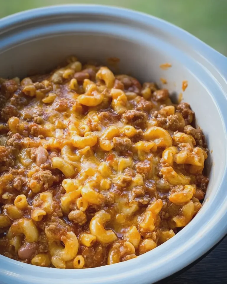 Slow Cooker Chili Mac and Cheese