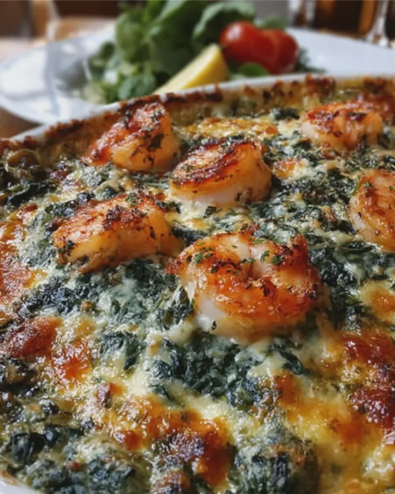 Ruths Style Seafood Spinach Rockefeller Bake