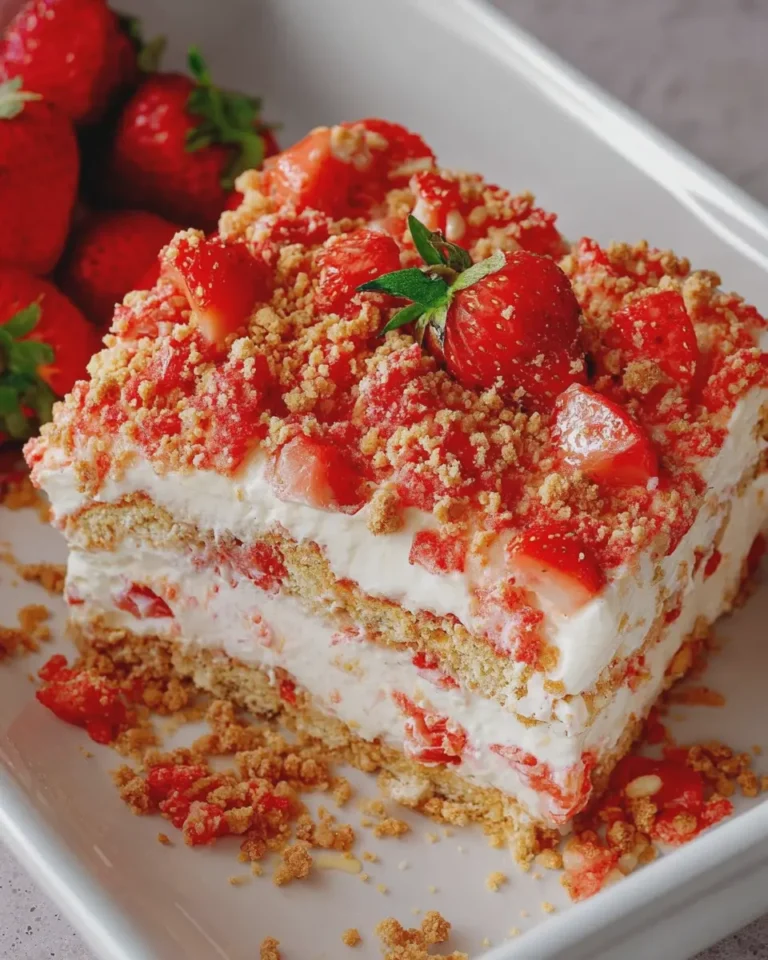 Strawberry Crunch Icebox Cake