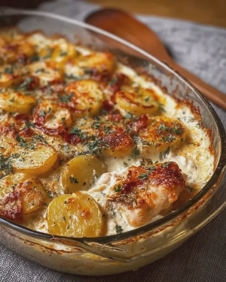 Creamy Chicken Potato Coin Bake