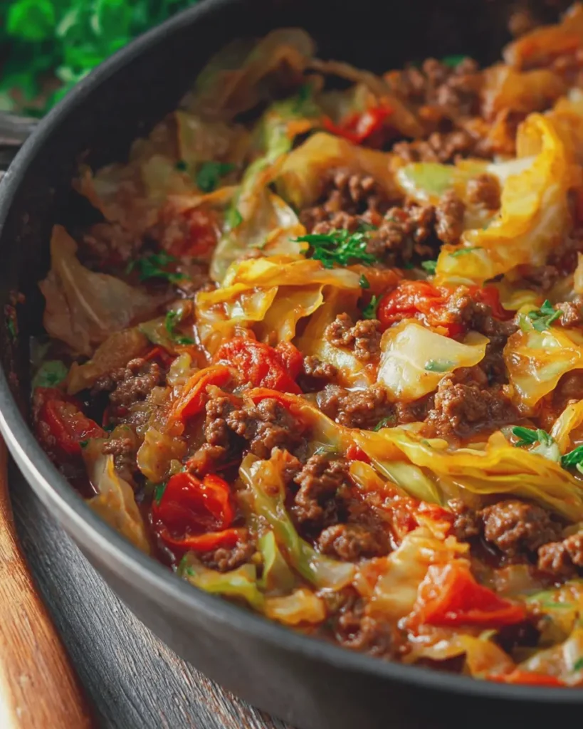 Cabbage and Ground Beef Skillet