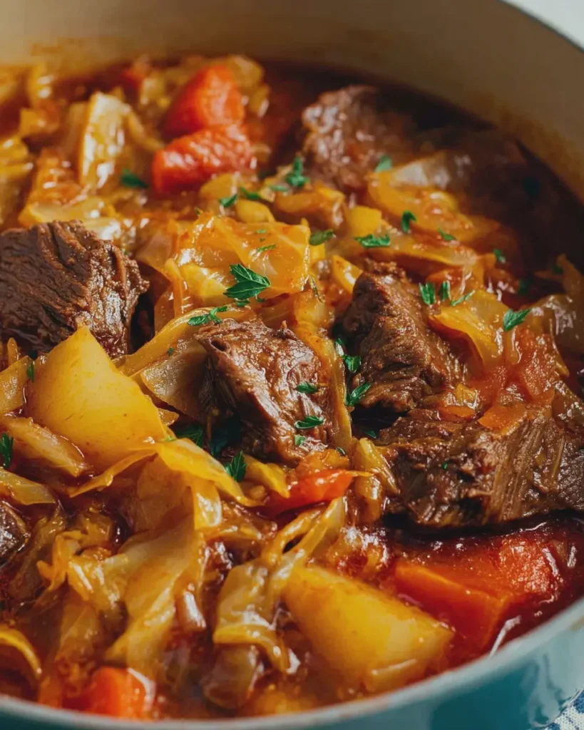 Slow Cooker Beef and Cabbage Stew