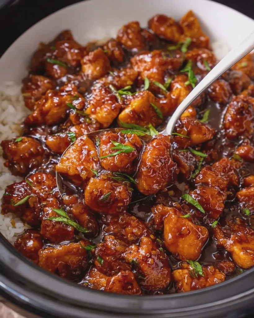 Crockpot Bourbon Chicken