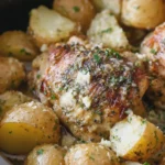 Slow Cooker Garlic Parmesan Chicken & Potatoes