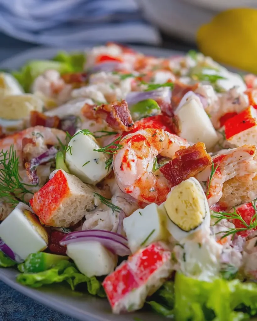 Seafood Salad with Turkey Bacon