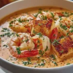 Creamy Crab and Shrimp Seafood Bisque Soup