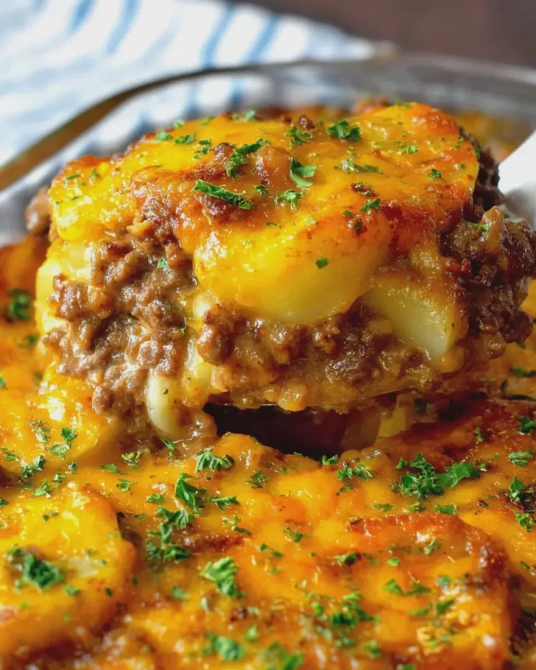 Cheesy Beef and Potato Casserole