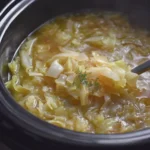 Slow Cooker 4 Ingredient Cabbage and Onion Soup